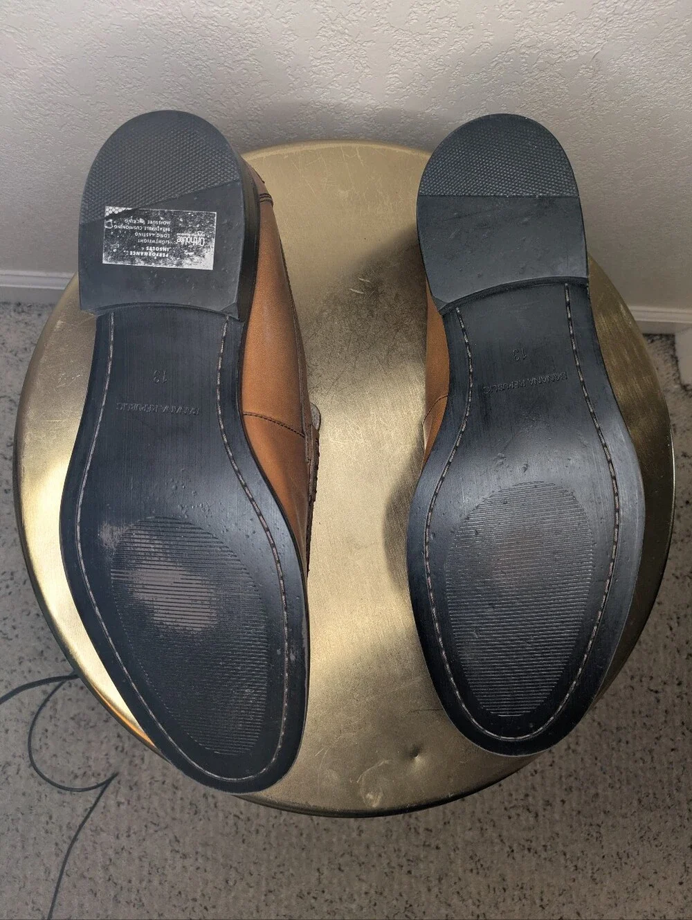 Banana Republic Dellbrook Italian Leather Penny Loafers Cognac Men's 13